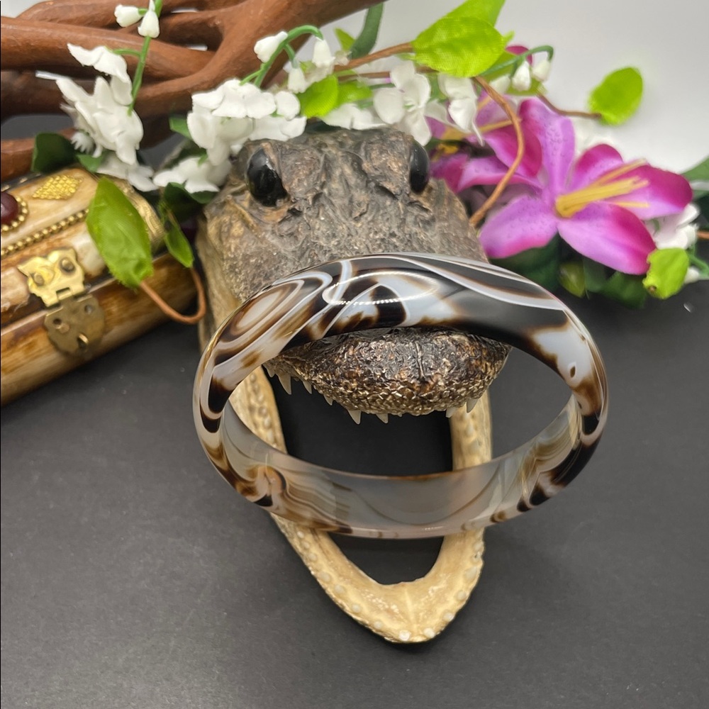 Botswana agate stone bangle